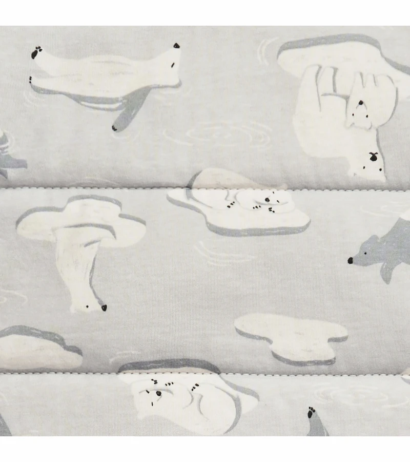 Love To Dream Sleep Bag Quilted Cotton 3.5 TOG, 6-18 M - South Pole Grey 5 Love To Dream Sleep Bag Quilted Cotton 3.5 TOG, 6-18 M - South Pole Grey - Image 3