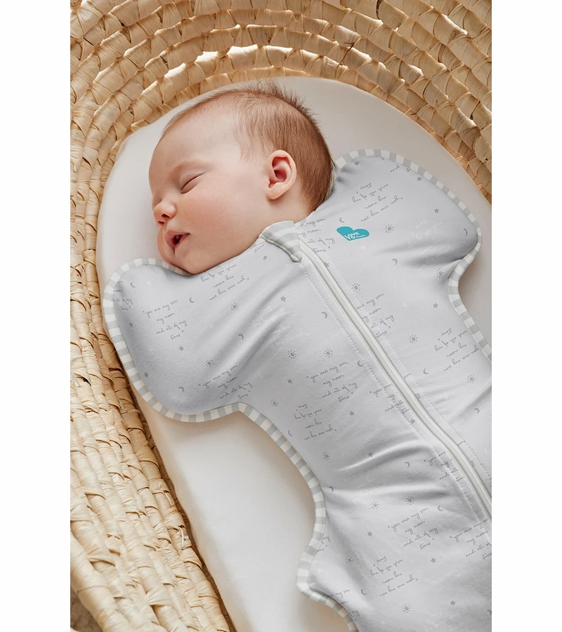 Love To Dream Swaddle UP Lite, Newborn - You Are My Grey 4 Love To Dream Swaddle UP Lite, Newborn - You Are My Grey - Image 2