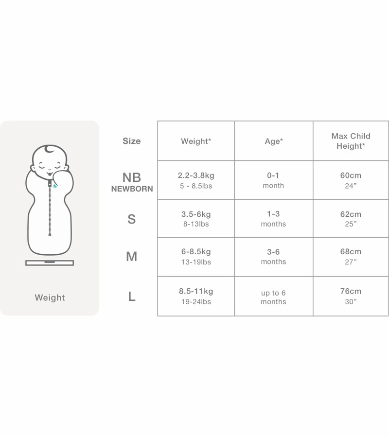 Love To Dream Swaddle UP Original 1.0 TOG, Newborn - Rainbow White 6 Love To Dream Swaddle UP Original 1.0 TOG, Newborn - Rainbow White - Image 4