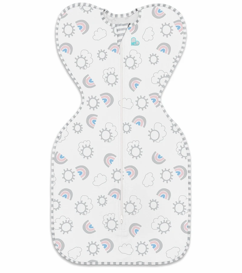 Love To Dream Swaddle UP Original 1.0 TOG, Newborn - Rainbow White 3 Love To Dream Swaddle UP Original 1.0 TOG, Newborn - Rainbow White