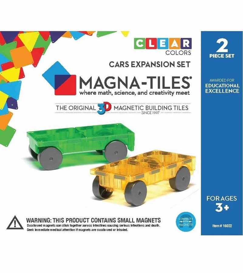 Magna-Tiles Cars 2 Piece Expansion Set 4 Magna-Tiles Cars 2 Piece Expansion Set - Image 2