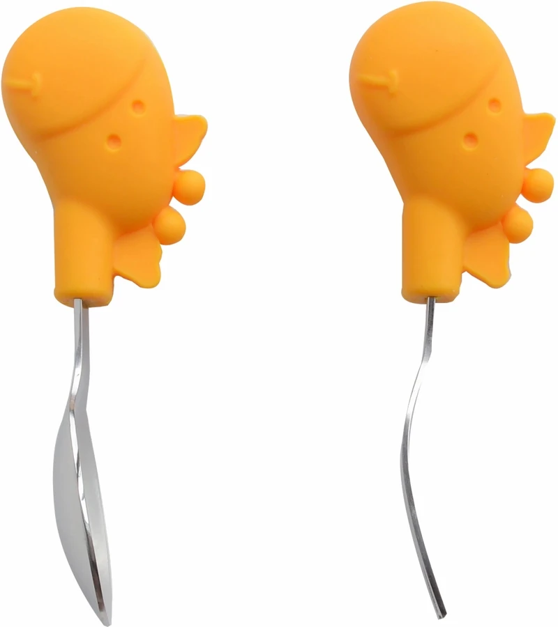 Marcus & Marcus Palm Grasp Spoon & Fork Set Lola The Giraffe 4 Marcus & Marcus Palm Grasp Spoon & Fork Set Lola The Giraffe - Image 2
