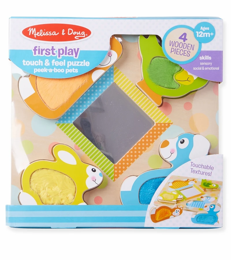 Melissa & Doug Touch And Feel Puzzle - Peek-a-Boo Pets 3 Melissa & Doug Touch And Feel Puzzle - Peek-a-Boo Pets