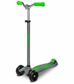 Micro Kickboard Maxi Deluxe Pro Scooter - Grey / Green