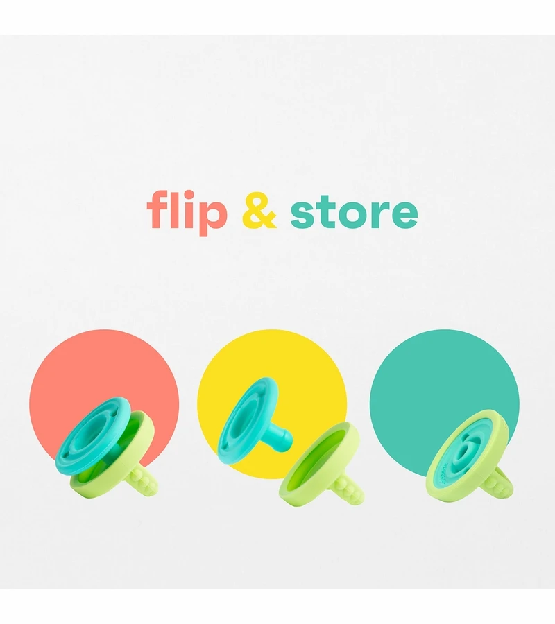 Morepeas Flip & Store Pacifier - Grape 4 Morepeas Flip & Store Pacifier - Grape - Image 2