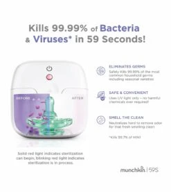 Munchkin 59S Mini Portable UV-C Sterilizer -Little Unicorn Store munchkin 59s mini portable uv c sterilizer 9