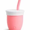 Munchkin C'est Silicone Training Cup With Straw, 4oz - Coral -Little Unicorn Store munchkin c est silicone training cup with straw 4oz coral 6