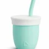 Munchkin C'est Silicone Training Cup With Straw, 4oz - Mint