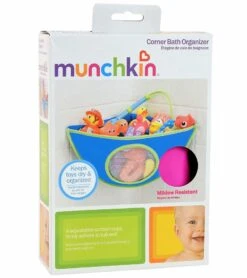 Munchkin Corner Bath Toy Organizer - Pink -Little Unicorn Store munchkin corner bath toy organizer pink 34