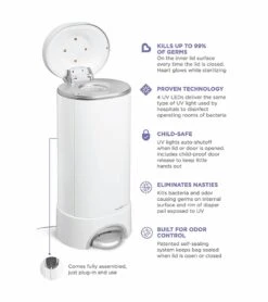 Munchkin UV Diaper Pail -Little Unicorn Store munchkin uv diaper pail 192