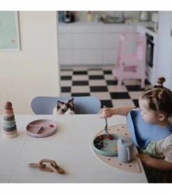 Mushie Classic Silicone Suction Plate - Cambridge Blue -Little Unicorn Store mushie classic silicone suction plate cambridge blue 8