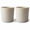Mushie Dinnerware Cups For Kids, Set Of 2 - Ivory -Little Unicorn Store mushie dinnerware cups for kids set of 2 ivory 51