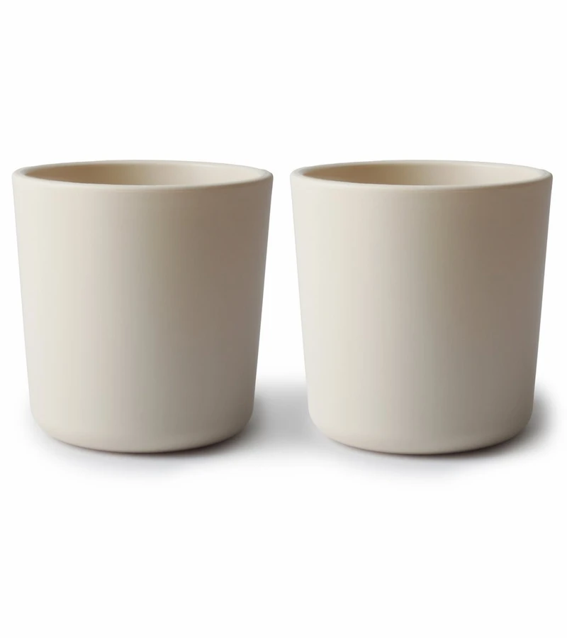 Mushie Dinnerware Cups For Kids, Set Of 2 - Ivory 3 Mushie Dinnerware Cups For Kids, Set Of 2 - Ivory