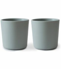 Mushie Dinnerware Cups For Kids, Set Of 2 - Sage