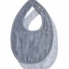 Mushie Muslin Bib, 2 Pack - Tradewinds / Baby Blue 1 Mushie Muslin Bib, 2 Pack - Tradewinds / Baby Blue -Little Unicorn Store mushie muslin bib 2 pack tradewinds baby blue 6