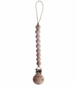 Mushie Pacifier Clip Cleo - Blush