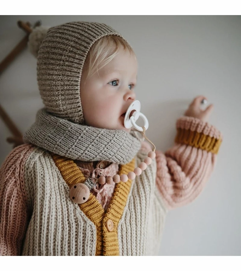 Mushie Pacifier Clip Cleo - Cloud 4 Mushie Pacifier Clip Cleo - Cloud - Image 2