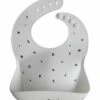 Mushie Silicone Baby Bib - Letters White -Little Unicorn Store mushie silicone baby bib letters white 7