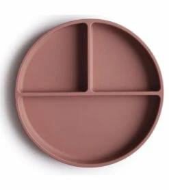 Mushie Silicone Suction Plate - Cloudy Mauve