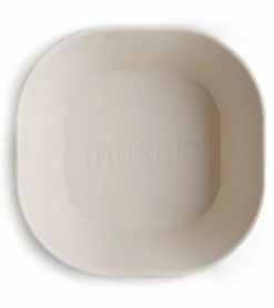Mushie Square Dinnerware Bowls, Set Of 2 - Ivory