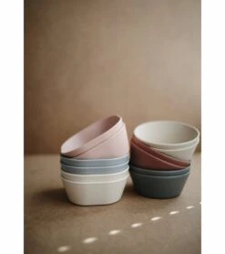 Mushie Square Dinnerware Bowls, Set Of 2 - Ivory -Little Unicorn Store mushie square dinnerware bowls set of 2 ivory 125