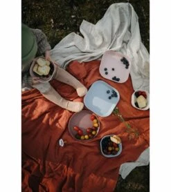 Mushie Square Dinnerware Plates, Set Of 2 - Blush -Little Unicorn Store mushie square dinnerware plates set of 2 blush 108