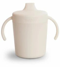 Mushie Trainer Sippy Cup - Ivory