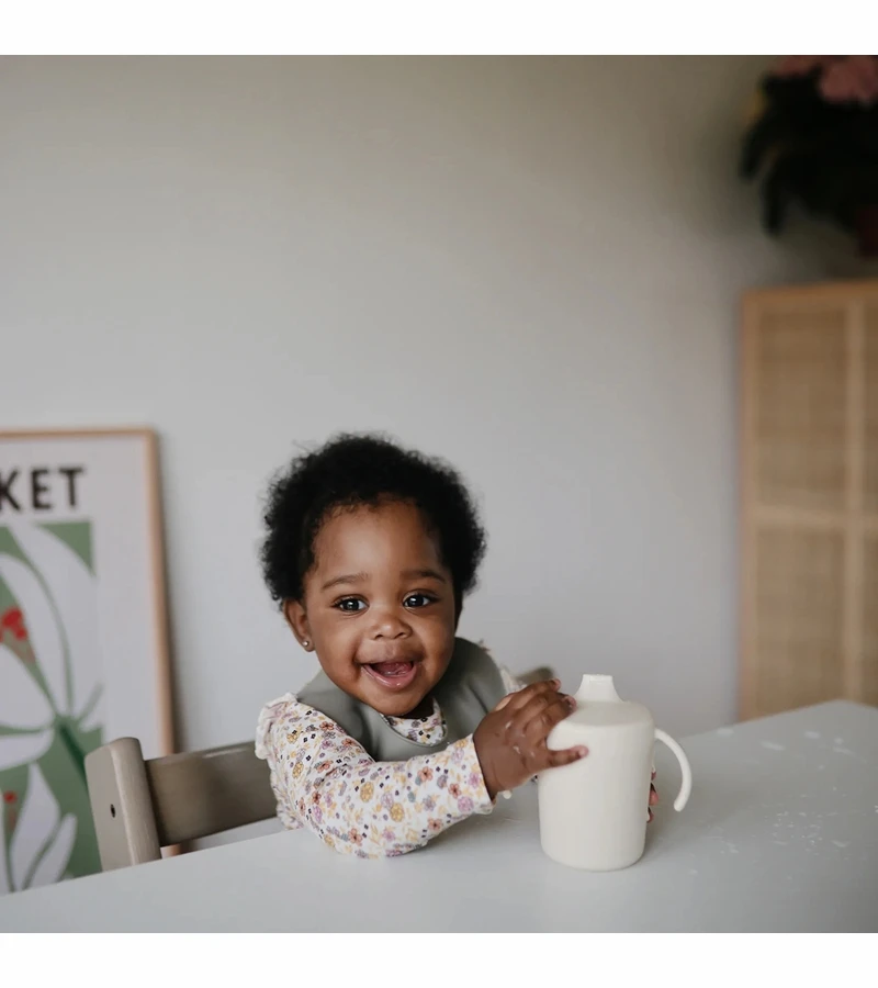 Mushie Trainer Sippy Cup - Ivory 4 Mushie Trainer Sippy Cup - Ivory - Image 2