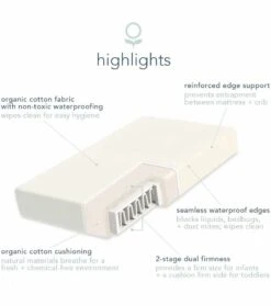 Naturepedic MC24 No-Compromise Lightweight Organic Classic Mattress -Little Unicorn Store naturepedic mc24 no compromise lightweight organic classic mattress 118