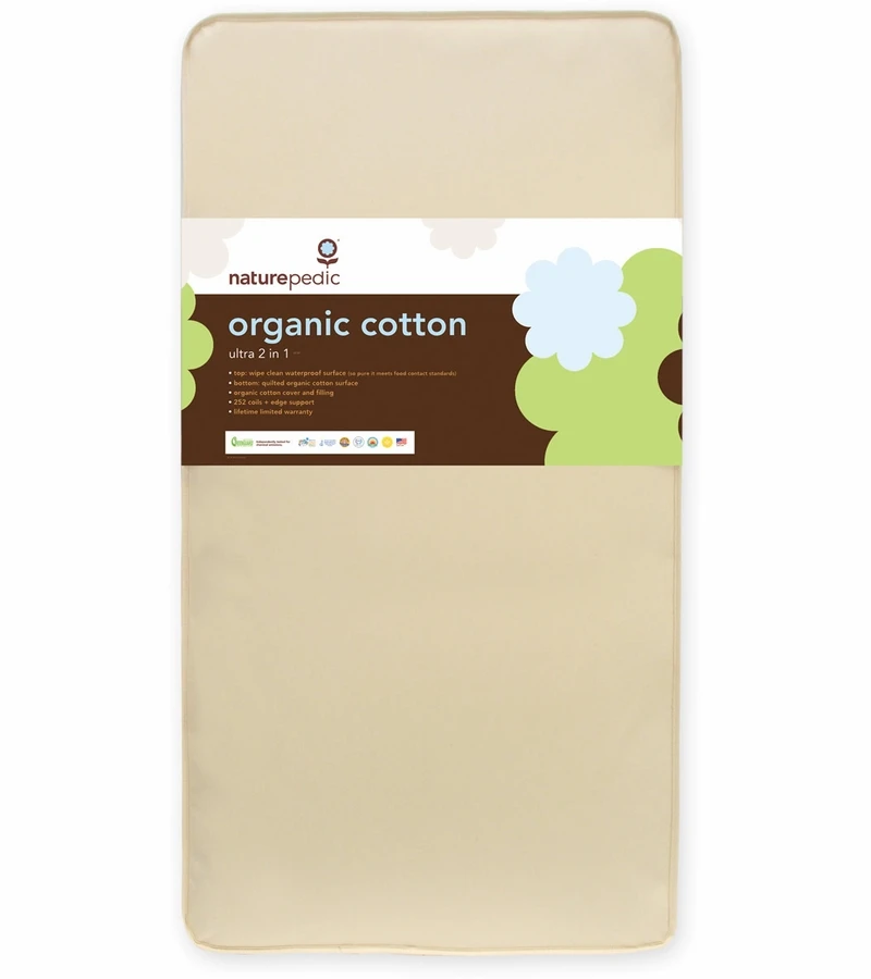 Naturepedic MC45 Combo 2 In 1 Organic Cotton Ultra Crib Mattress 3 Naturepedic MC45 Combo 2 In 1 Organic Cotton Ultra Crib Mattress
