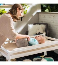 Naturepedic Organic Cotton 2-Sided Contoured Changing Pad - Natural -Little Unicorn Store naturepedic organic cotton 2 sided contoured changing pad natural 193