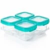 OXO Tot Baby Blocks Freezer Storage Containers, 6 Oz - Teal -Little Unicorn Store oxo tot baby blocks freezer storage containers 6 oz teal 82