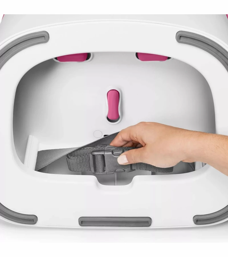 OXO Tot Nest Portable Booster Chair With Straps - Pink 5 OXO Tot Nest Portable Booster Chair With Straps - Pink - Image 3