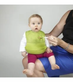 OXO Tot On-the-Go Bib & Spoon Set - Aqua -Little Unicorn Store oxo tot on the go bib spoon set aqua 269