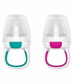 OXO Tot Silicone Self-Feeder 2 Pack - Teal / Pink