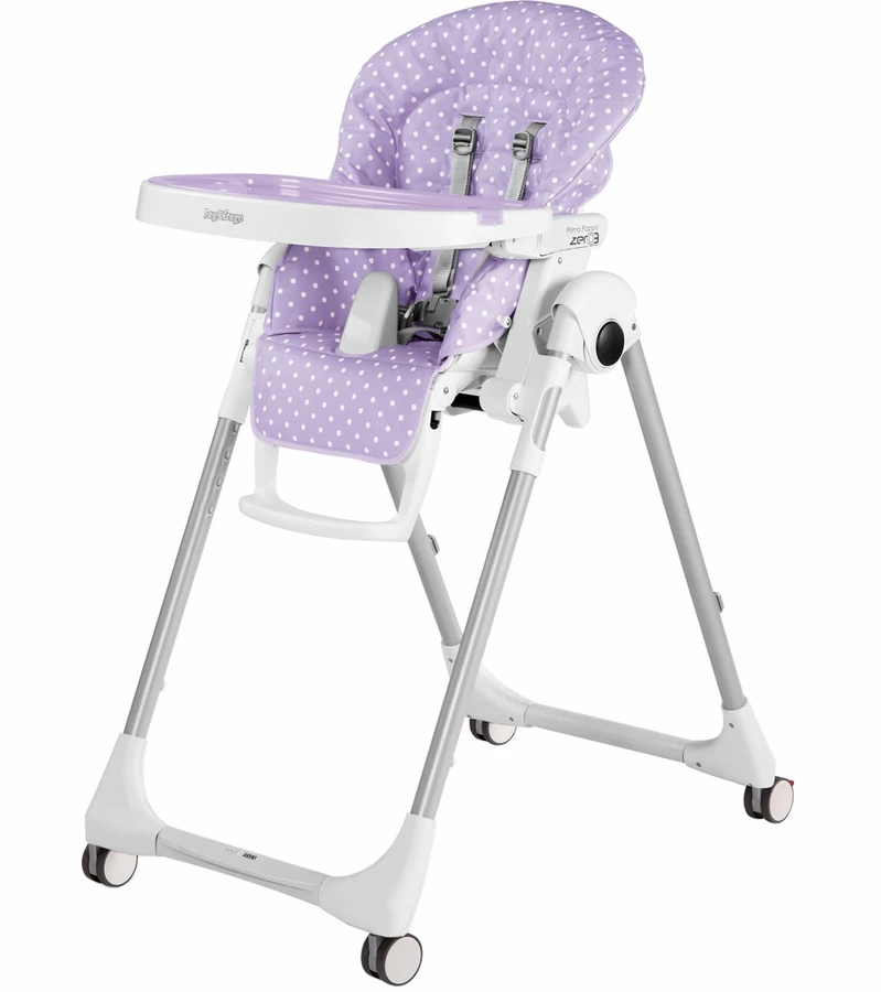 Peg Perego Prima Pappa Zero 3 High Chair - Baby Dot Lilac 3 Peg Perego Prima Pappa Zero 3 High Chair - Baby Dot Lilac