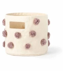 Petit Pehr Pom Pom Basket - Mini - Mauve
