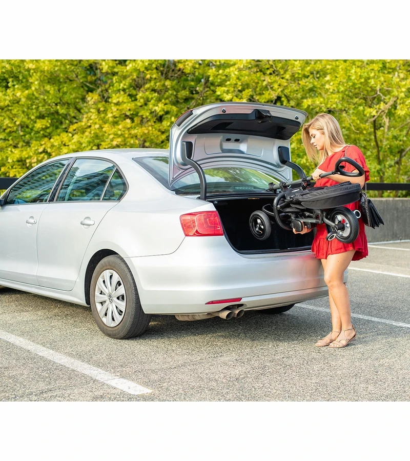 Q Play Rito Plus Folding Stroller Trike - Burgundy 9 Q Play Rito Plus Folding Stroller Trike - Burgundy - Image 7