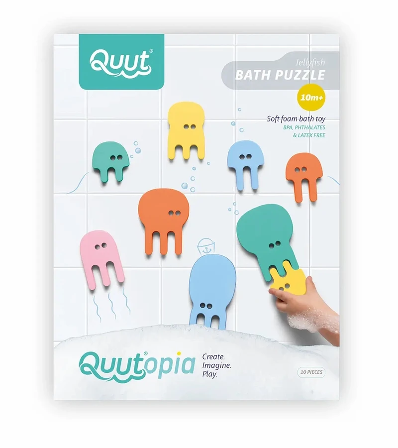 Quut Bath Puzzle - Jellyfish 3 Quut Bath Puzzle - Jellyfish