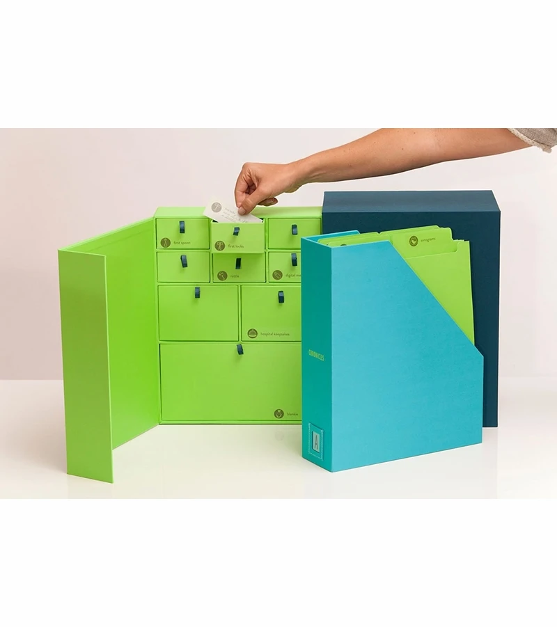 Savor "The Library" Baby Keepsake Box - Ocean 4 Savor "The Library" Baby Keepsake Box - Ocean - Image 2