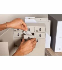 Savor "The Library" Baby Keepsake Box - Slate -Little Unicorn Store savor the library baby keepsake box slate 247