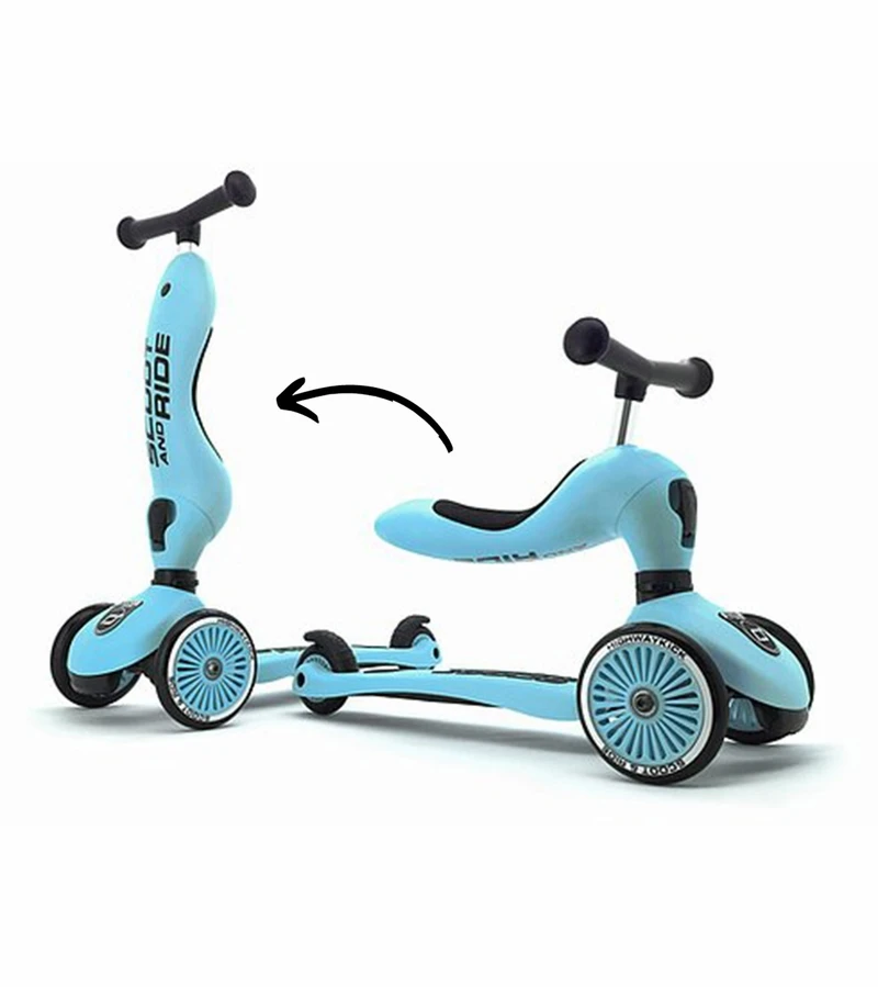 Scoot & Ride Highwaykick 1 Convertible Scooter - Blueberry 3 Scoot & Ride Highwaykick 1 Convertible Scooter - Blueberry