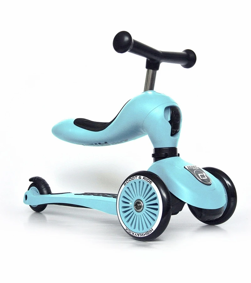 Scoot & Ride Highwaykick 1 Convertible Scooter - Blueberry 4 Scoot & Ride Highwaykick 1 Convertible Scooter - Blueberry - Image 2