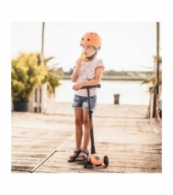 Scoot & Ride HighwayKick3 LED Scooter - Peach -Little Unicorn Store scoot ride highwaykick3 led scooter peach 67