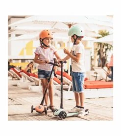 Scoot & Ride HighwayKick3 LED Scooter - Peach -Little Unicorn Store scoot ride highwaykick3 led scooter peach 68