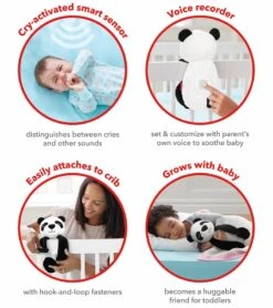 Skip Hop Cry-Activated Soother - Panda -Little Unicorn Store skip hop cry activated soother panda 155