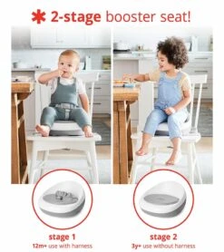 Skip Hop Sleek Seat Booster - Grey / White -Little Unicorn Store skip hop sleek seat booster grey white 8