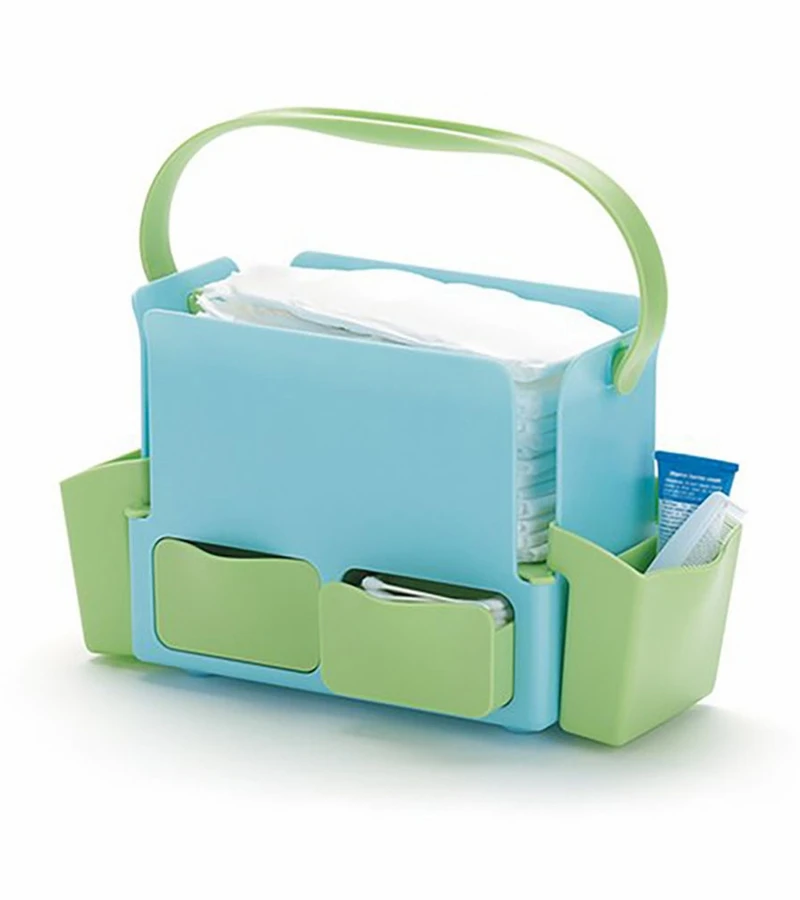 Skip Hop Toolbox Diaper Caddy - Sky Blue/Lime 3 Skip Hop Toolbox Diaper Caddy - Sky Blue/Lime