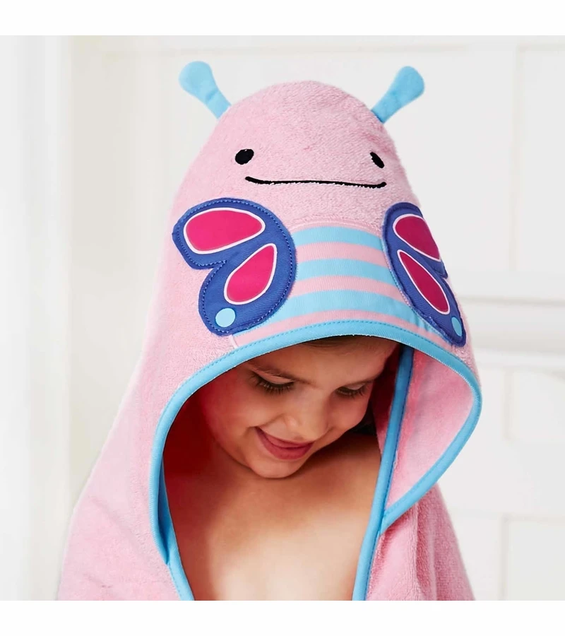 Skip Hop ZOO Hooded Towel - Butterfly 5 Skip Hop ZOO Hooded Towel - Butterfly - Image 3