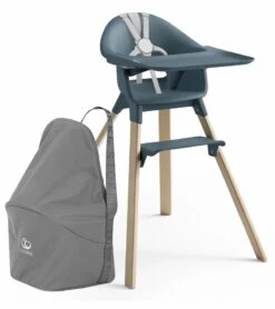 Stokke Clikk High Chair Travel Bundle - Fjord Blue